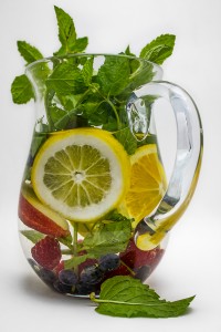 Water infused with fruit